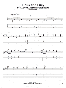 page one of Linus And Lucy (Guitar Tab (Single Guitar))