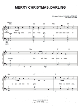 page one of Merry Christmas, Darling (Accordion)