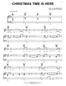 page one of Christmas Time Is Here (Piano, Vocal & Guitar Chords (Right-Hand Melody))