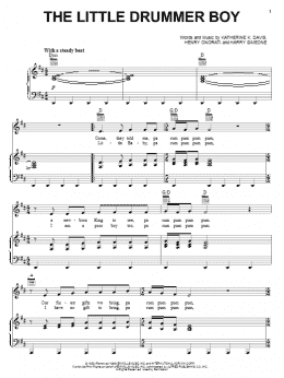 page one of The Little Drummer Boy (Piano, Vocal & Guitar Chords (Right-Hand Melody))