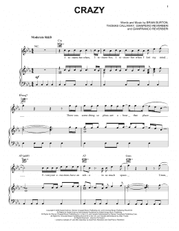 page one of Crazy (Piano, Vocal & Guitar Chords (Right-Hand Melody))