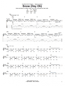 page one of Snow (Hey Oh) (Guitar Tab)