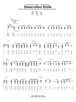 page one of Desecration Smile (Guitar Tab)