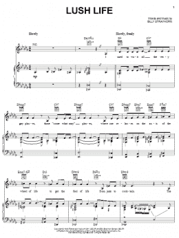 page one of Lush Life (Piano, Vocal & Guitar Chords (Right-Hand Melody))