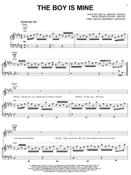 page one of The Boy Is Mine (Piano, Vocal & Guitar Chords (Right-Hand Melody))