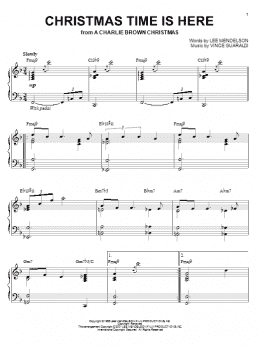 page one of Christmas Time Is Here (Piano Solo)