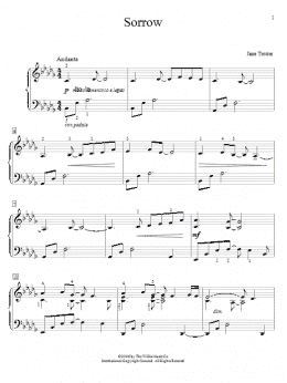 page one of Sorrow (Educational Piano)