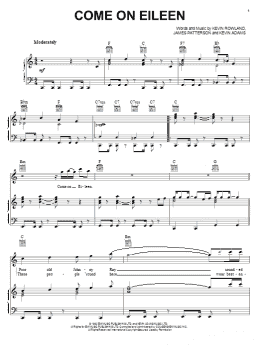 page one of Come On Eileen (Piano, Vocal & Guitar Chords (Right-Hand Melody))