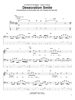 page one of Desecration Smile (Bass Guitar Tab)