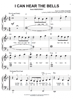 page one of I Can Hear The Bells (Big Note Piano)