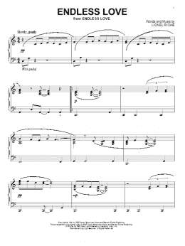 page one of Endless Love (Piano Solo)