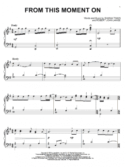 page one of From This Moment On (Piano Solo)