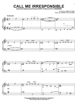 page one of Call Me Irresponsible (Piano Solo)