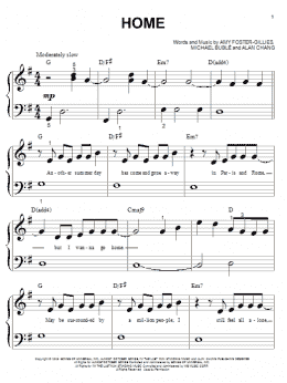 page one of Home (Big Note Piano)