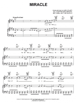 page one of Miracle (Piano, Vocal & Guitar Chords (Right-Hand Melody))