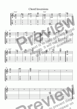 page one of 7th Chord Inversions-Guitar