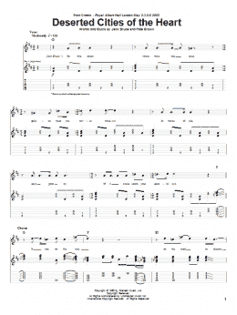 page one of Deserted Cities Of The Heart (Guitar Tab)