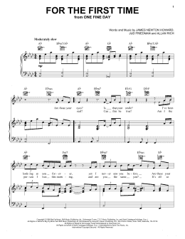 page one of For The First Time (Piano, Vocal & Guitar Chords (Right-Hand Melody))