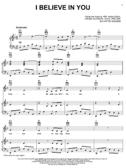 page one of I Believe In You (Piano, Vocal & Guitar Chords (Right-Hand Melody))