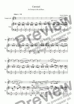 page one of Carousel for Trumpet and Piano