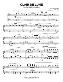 page one of Clair de Lune (Piano Solo)