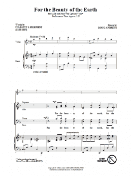 page one of For The Beauty Of The Earth (SATB Choir)