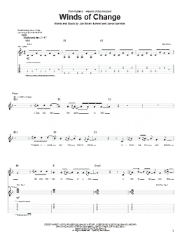 page one of Winds Of Change (Guitar Tab)