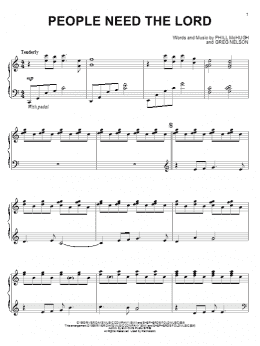 page one of People Need The Lord (Piano Solo)