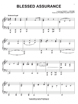 page one of Blessed Assurance (Piano Solo)