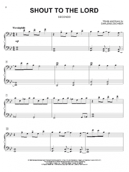 page one of Shout To The Lord (Piano Duet)