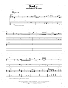 page one of Broken (Guitar Tab)