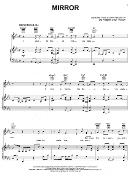 page one of Mirror (Piano, Vocal & Guitar Chords (Right-Hand Melody))