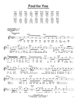 page one of Fool For You (Easy Guitar)