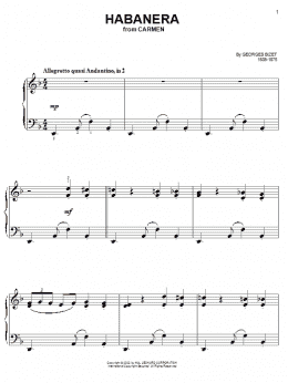 page one of Habanera (Easy Piano)