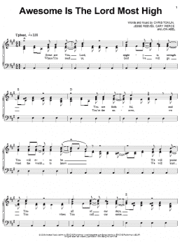 page one of Awesome Is The Lord Most High (Piano, Vocal & Guitar Chords (Right-Hand Melody))