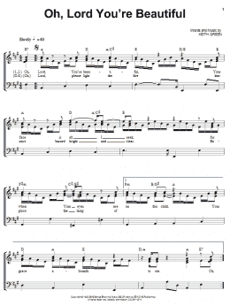 page one of Oh Lord, You're Beautiful (Piano, Vocal & Guitar Chords (Right-Hand Melody))