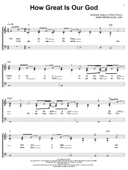 page one of How Great Is Our God (Piano, Vocal & Guitar Chords (Right-Hand Melody))