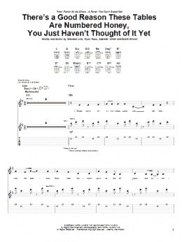 page one of There's A Good Reason These Tables Are Numbered Honey, You Just Haven't Thought Of It Yet (Guitar Tab)