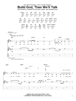 page one of Build God, Then We'll Talk (Guitar Tab)