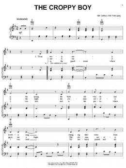 page one of The Croppy Boy (Piano, Vocal & Guitar Chords (Right-Hand Melody))