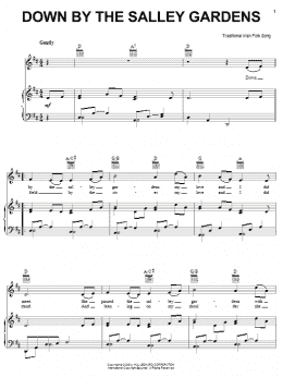 page one of Down By The Sally Gardens (Piano, Vocal & Guitar Chords (Right-Hand Melody))