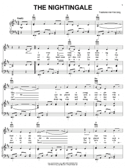 page one of The Nightingale (Piano, Vocal & Guitar Chords (Right-Hand Melody))