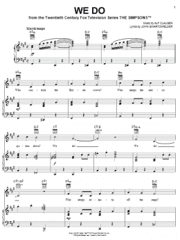 page one of We Do (Piano, Vocal & Guitar Chords (Right-Hand Melody))