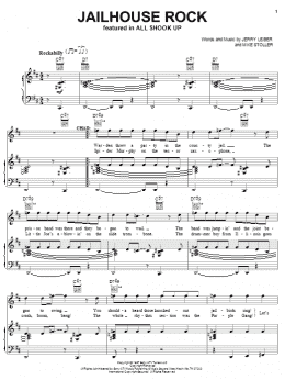 page one of Jailhouse Rock (Piano, Vocal & Guitar Chords (Right-Hand Melody))