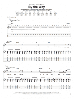 page one of By The Way (Guitar Tab)