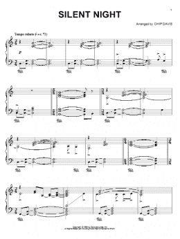 page one of Silent Night (Piano Solo)