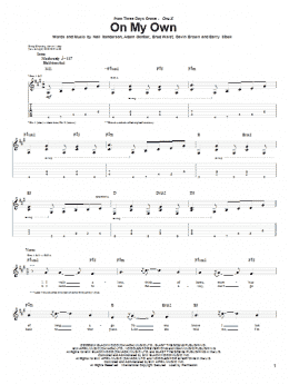 page one of On My Own (Guitar Tab)