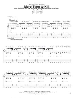 page one of More Time To Kill (Guitar Tab)