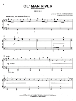 page one of Ol' Man River (Piano Duet)