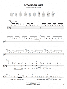 page one of American Girl (Easy Guitar)